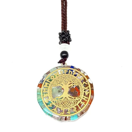 AXIS MUNDI -- Natural Crystal necklace with 30 inch Adjustable Rope Chain for Men & Boys - THE MEN THING
