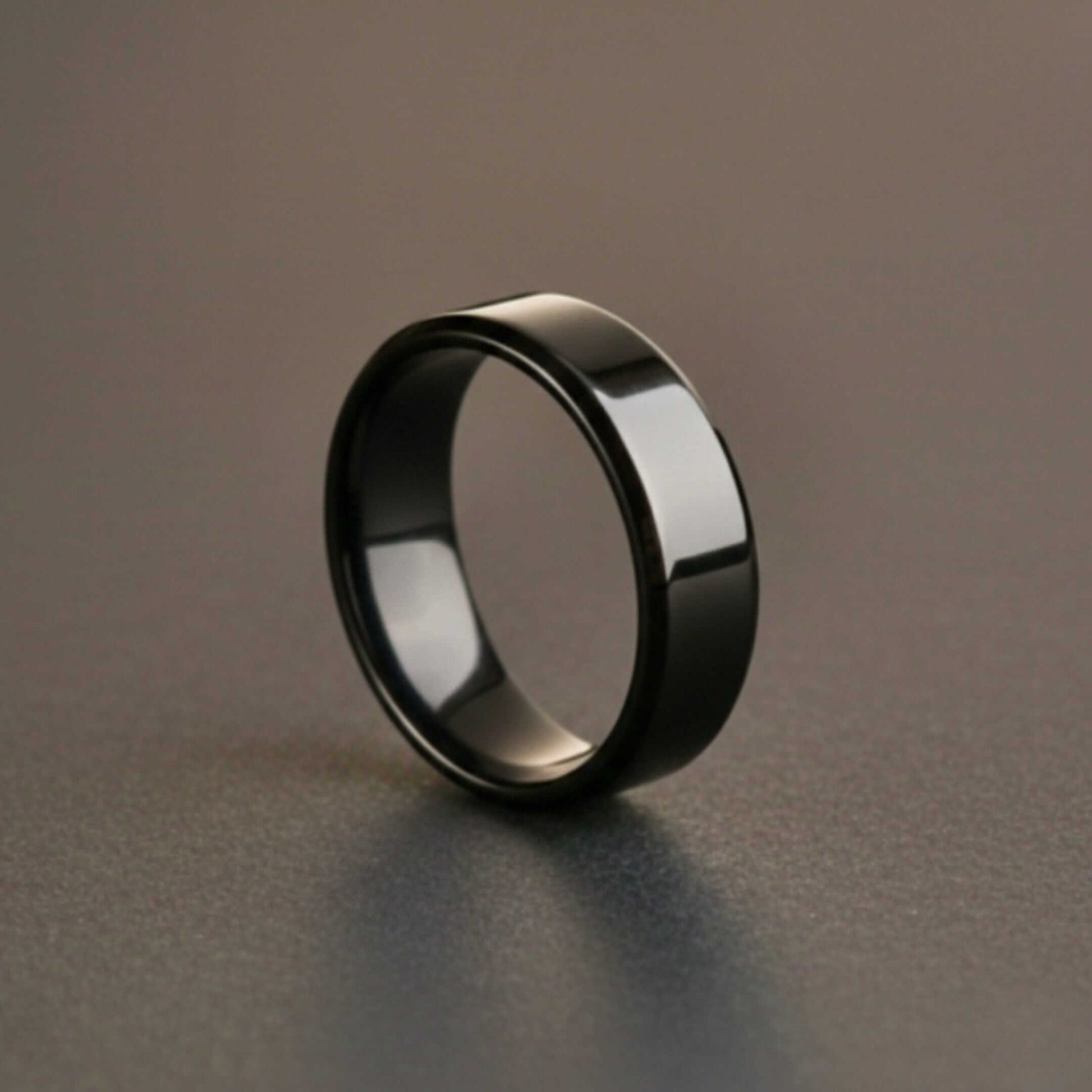 AZURE CORE - BLACK - Pure Stainless Steel Men’s Black - Plated Ring (Size : 17-22-23-27-29) — Rings for Men | THE MEN THING