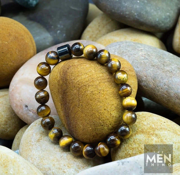 AZURITE ATMOSPHERE - Beads Bracelet with Natural Stone - 7 inch Stretch Bracelet