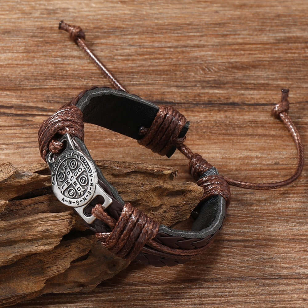 BENEDICT STRAP - 18mm Genuine Braided Leather Adjustable Bracelets for Men & Boys - THE MEN THING