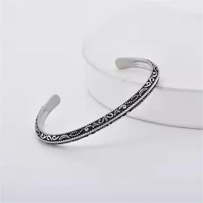 BERSERKER EDGE - Pure Stainless Steel Open Bangle Bracelet (Adjustable) for Men & Boys - THE MEN THING