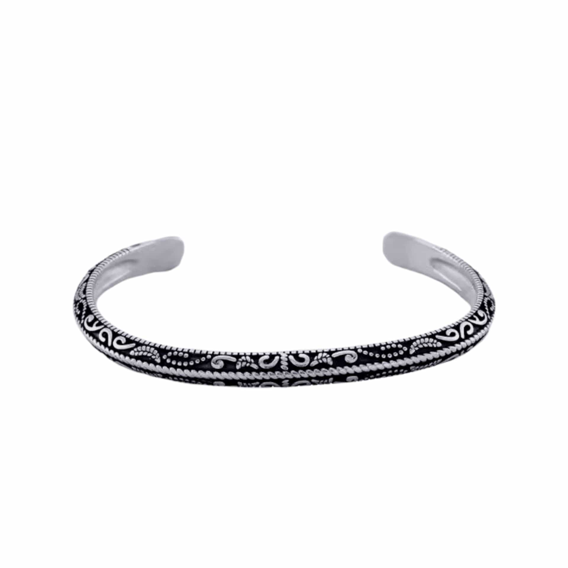BERSERKER EDGE - Pure Stainless Steel Open Bangle Bracelet (Adjustable) for Men & Boys - THE MEN THING