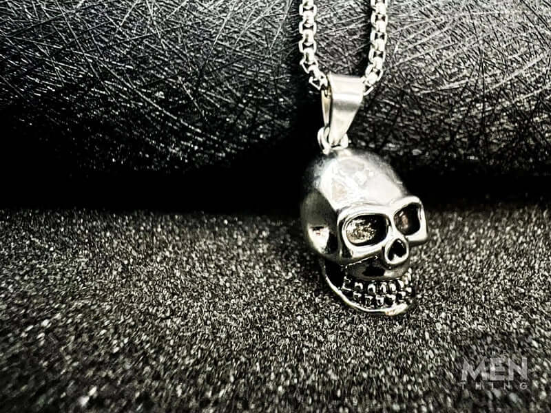 BIG SKULL 2 -  Alloy Pendant with Pure Stainless Steel 24inch Round Box Chain, American trending Style for Men & Boy - THE MEN THING