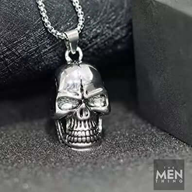BIG SKULL -  Alloy Pendant with Pure Stainless Steel 24inch Round Box Chain, American trending Style for Men & Boy - THE MEN THING