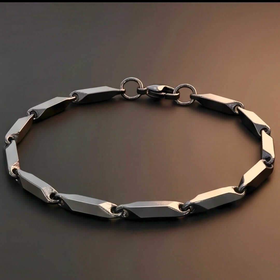 BLACK ANGLE - 5mm Stainless Steel, 7.5 to 8 inch Lobster Claw Clasp Bracelet for Men & Boys — Steel Bracelets for Men | THE MEN THING