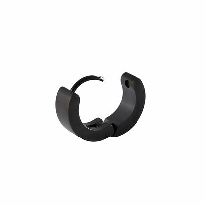 BLACK COBALT CREST - 5mm and 7mm Titanium Steel Hoop Earrings for Men & Boys (2 Pcs) - THE MEN THING