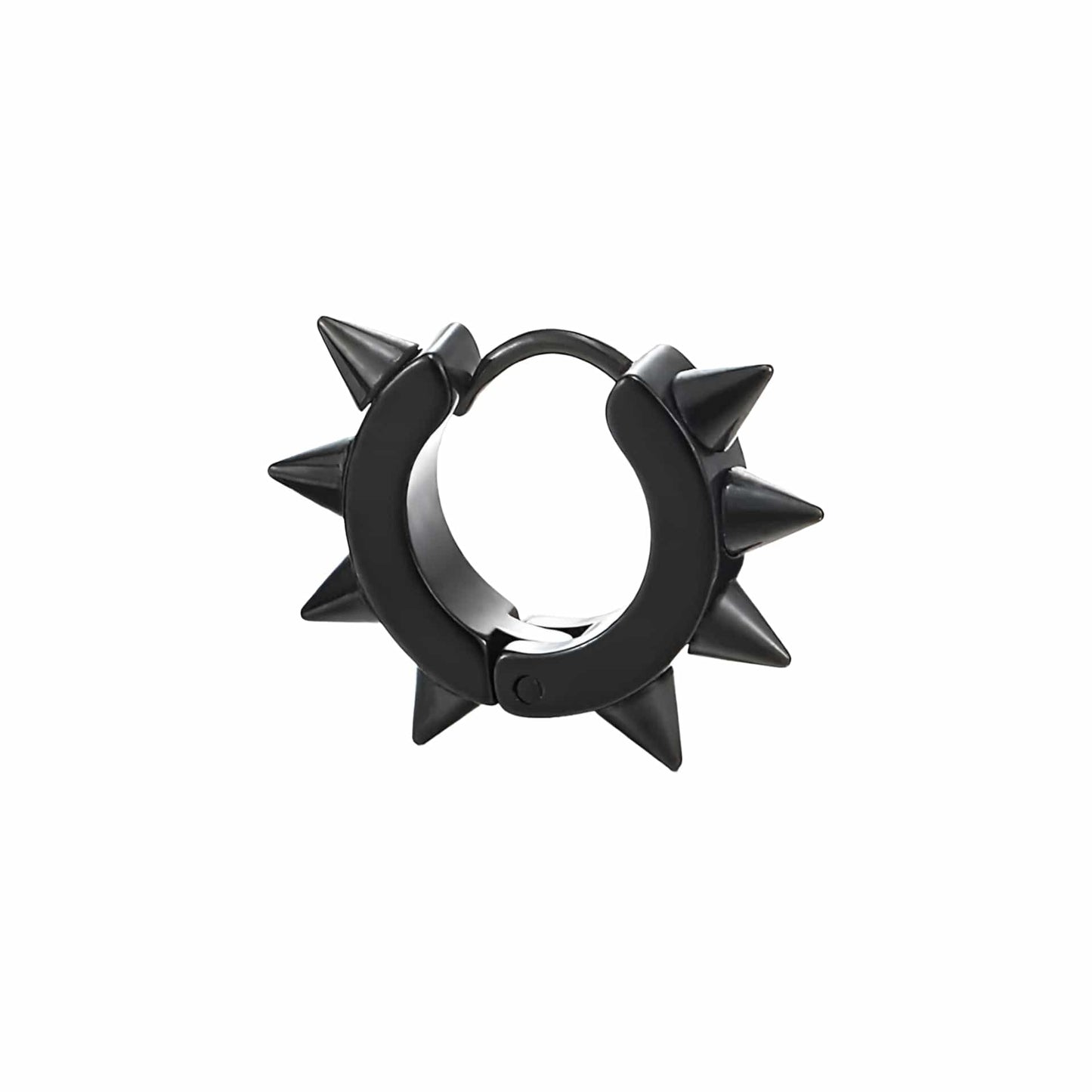 BLACK DAGGERLOOP - 5mm Titanium Steel Hoop Earrings for Men & Boys (2 Pcs) - THE MEN THING
