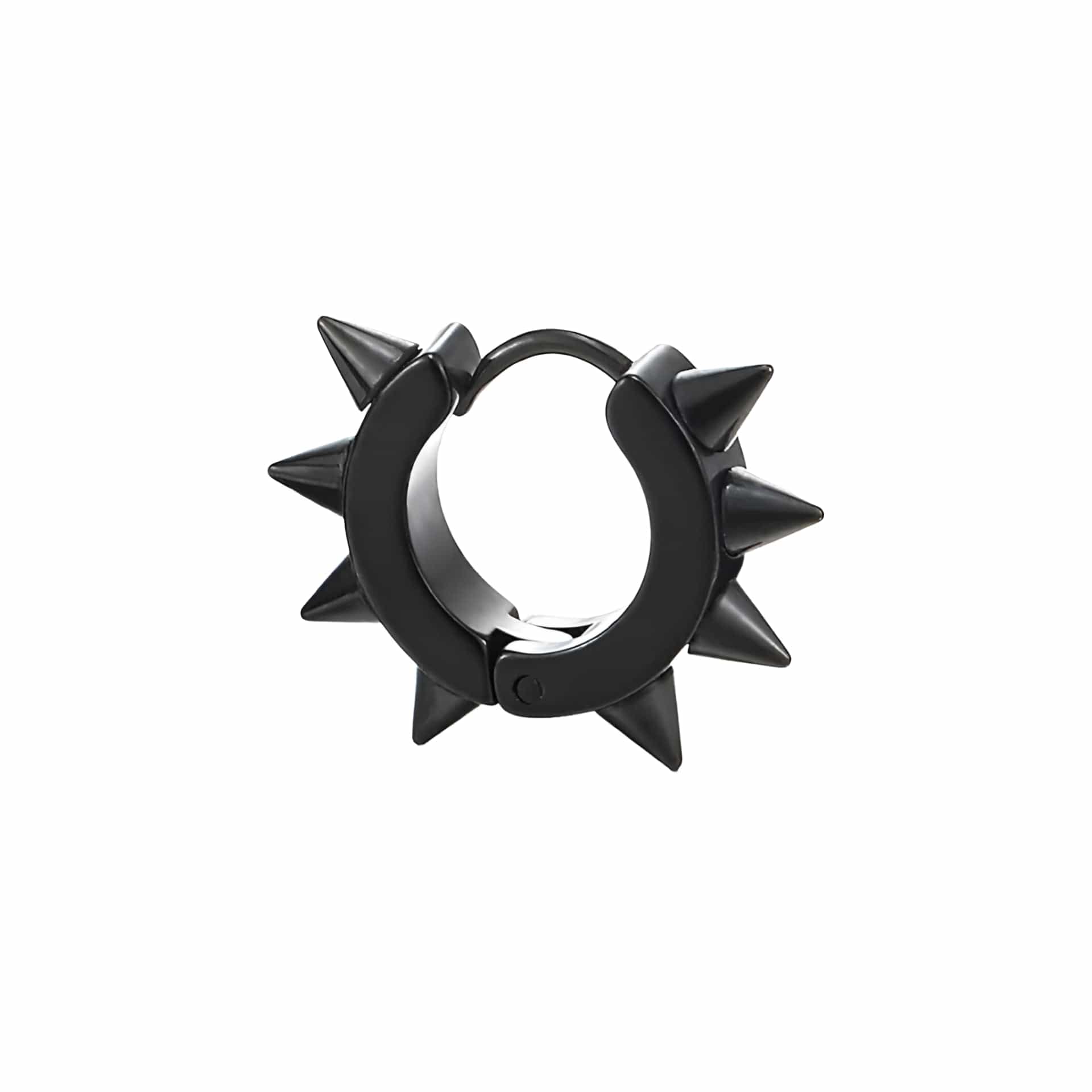 BLACK DAGGERLOOP - 5mm Titanium Steel Hoop Earrings for Men & Boys (2 Pcs) - THE MEN THING