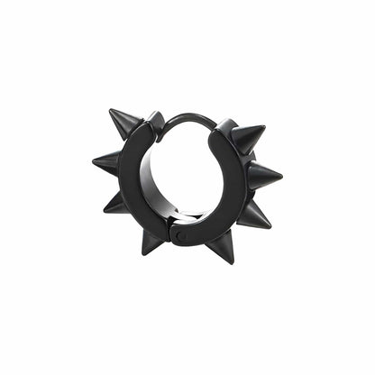 BLACK DAGGERLOOP - 5mm Titanium Steel Hoop Earrings for Men & Boys (2 Pcs) - THE MEN THING