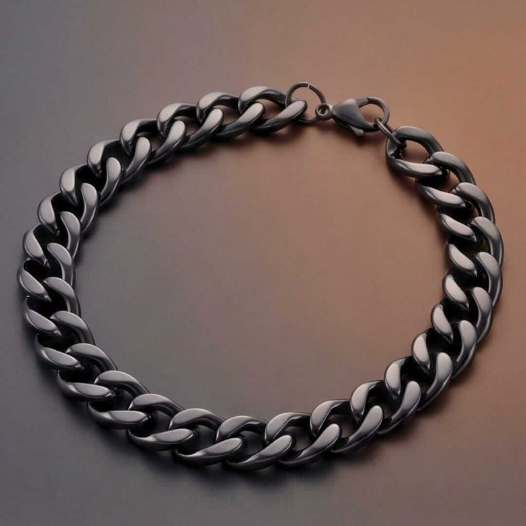 BLACK EMPEROR - 6mm Stainless Steel, 7.5inch Lobster Claw Clasp Bracelet for Men & Boys — Steel Bracelets for Men | THE MEN THING