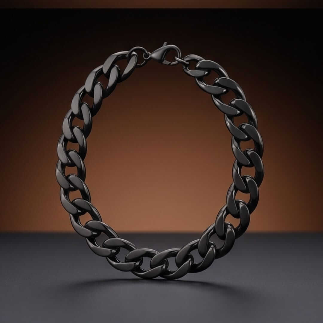 BLACK EMPEROR - 6mm Stainless Steel, 7.5inch Lobster Claw Clasp Bracelet for Men & Boys — Steel Bracelets for Men | THE MEN THING
