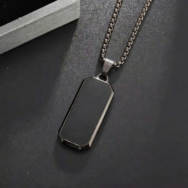BLACK HAWK CREST - Pure Stainless Steel 23inch Round box 4mm Chain for Men, European trending Style for Men & Boy