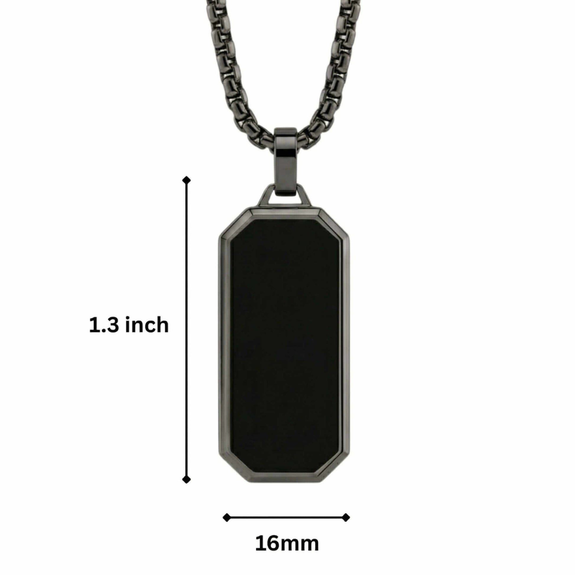 BLACK HAWK CREST - Pure Stainless Steel 23inch Round box 4mm Chain for Men, European trending Style for Men & Boy — SS Pendant/ Necklace for Men | THE MEN THING