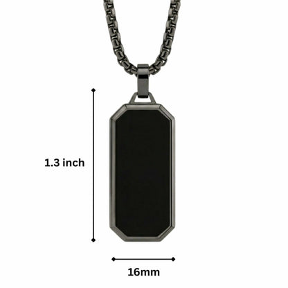 BLACK HAWK CREST - Pure Stainless Steel 23inch Round box 4mm Chain for Men, European trending Style for Men & Boy — SS Pendant/ Necklace for Men | THE MEN THING