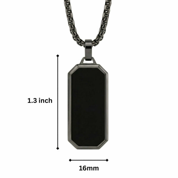 BLACK HAWK CREST - Pure Stainless Steel 23inch Round box 4mm Chain for Men, European trending Style for Men & Boy