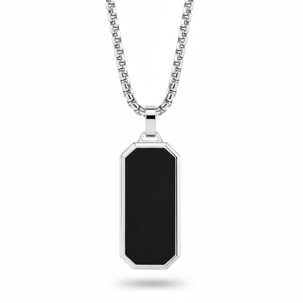 BLACK HAWK CREST - Pure Stainless Steel 24inch Round box Chain for Men, European trending Style for Men & Boy - THE MEN THING