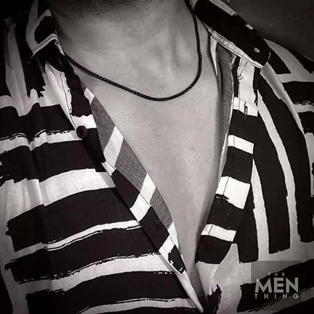 BLACK  ROUND BOX -  3mm Chain Stainless Steel 24 inch Necklace for Men & Boys - THE MEN THING
