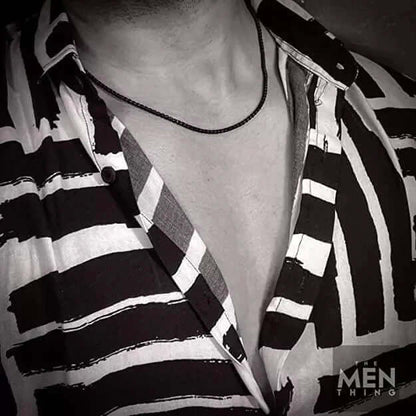 BLACK  ROUND BOX -  3mm Chain Stainless Steel 24 inch Necklace for Men & Boys - THE MEN THING