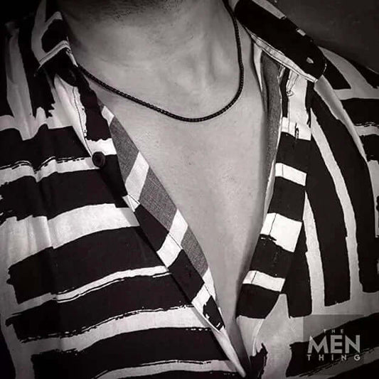 BLACK  ROUND BOX -  3mm Chain Stainless Steel 24 inch Necklace for Men & Boys - THE MEN THING