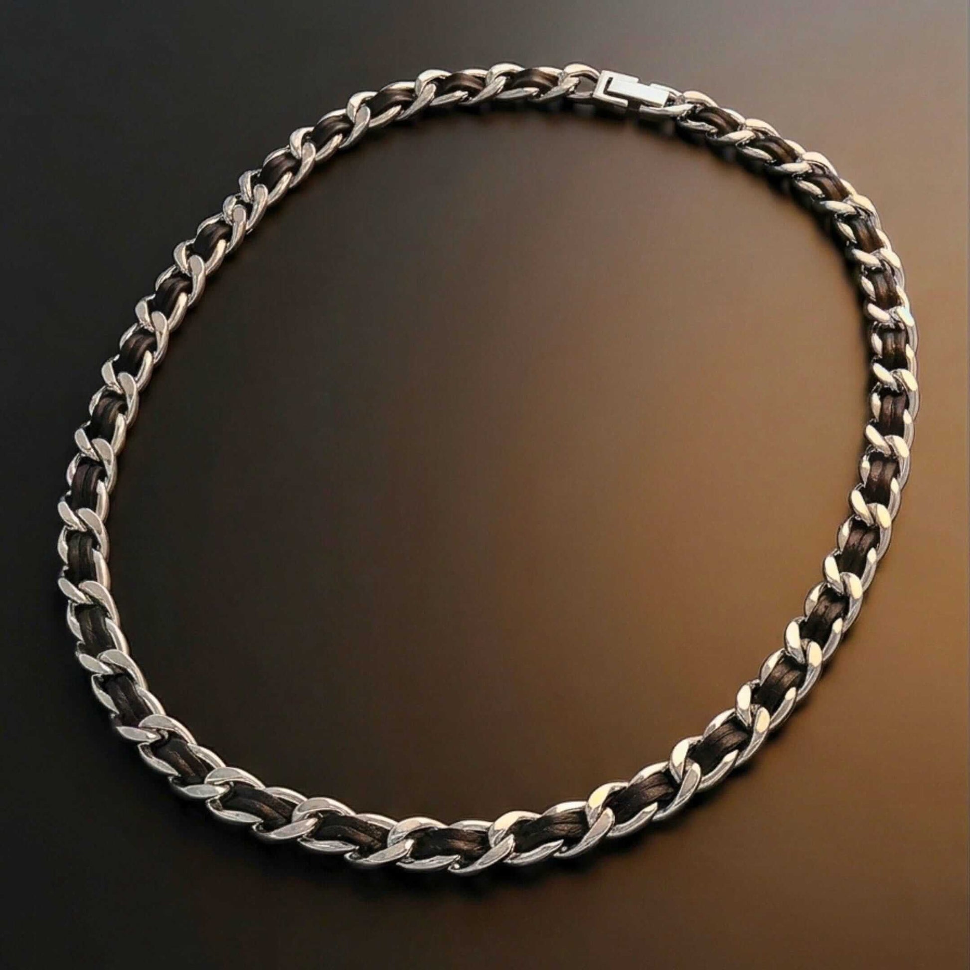 BLACKFORGE - 9mm Pure Stainless Steel Curb 19 inch Chain for Men & Boys - THE MEN THING
