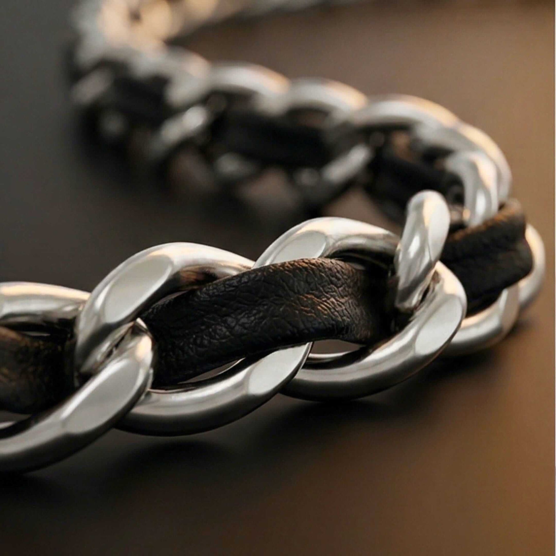 BLACKFORGE - 9mm Pure Stainless Steel Curb 19 inch Chain for Men & Boys - THE MEN THING