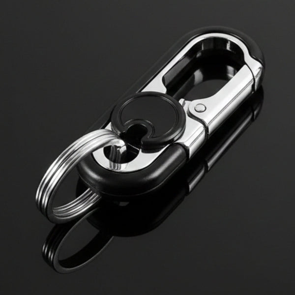 BLAZE CLIP BLACK - Stainless Steel Keychain for Men & Boy