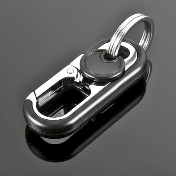 BLAZE CLIP BLACK - Stainless Steel Keychain for Men & Boy