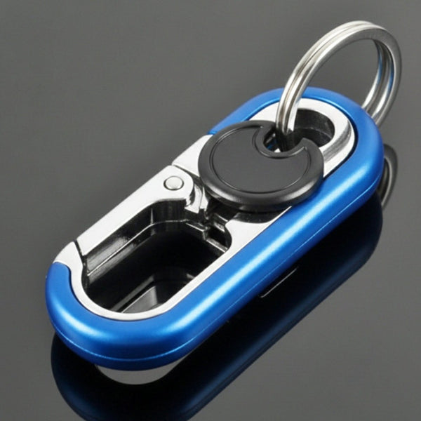 BLAZE CLIP BLUE - Stainless Steel Keychain for Men & Boy