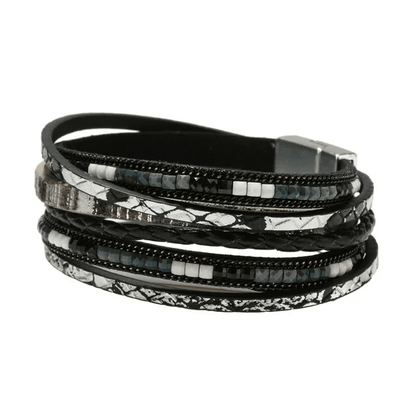 BOHEMIAN BLISS - Multiple Genuine Braided Leather Bracelet Set for Men & Boys (8 inch) - THE MEN THING