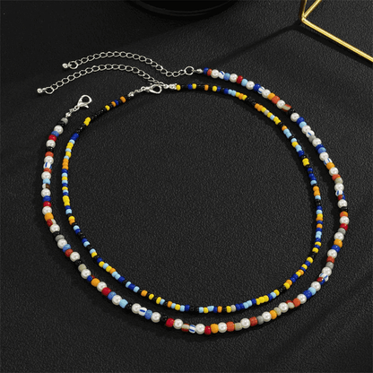 BOHO STYLE COLOUR - Multi-Layer Beads Necklace for Men & Boys (20 inch) - THE MEN THING