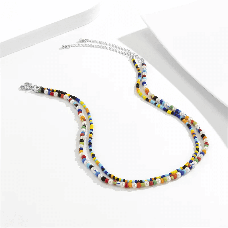 BOHO STYLE COLOUR - Multi-Layer Beads Necklace for Men & Boys (20 inch) - THE MEN THING