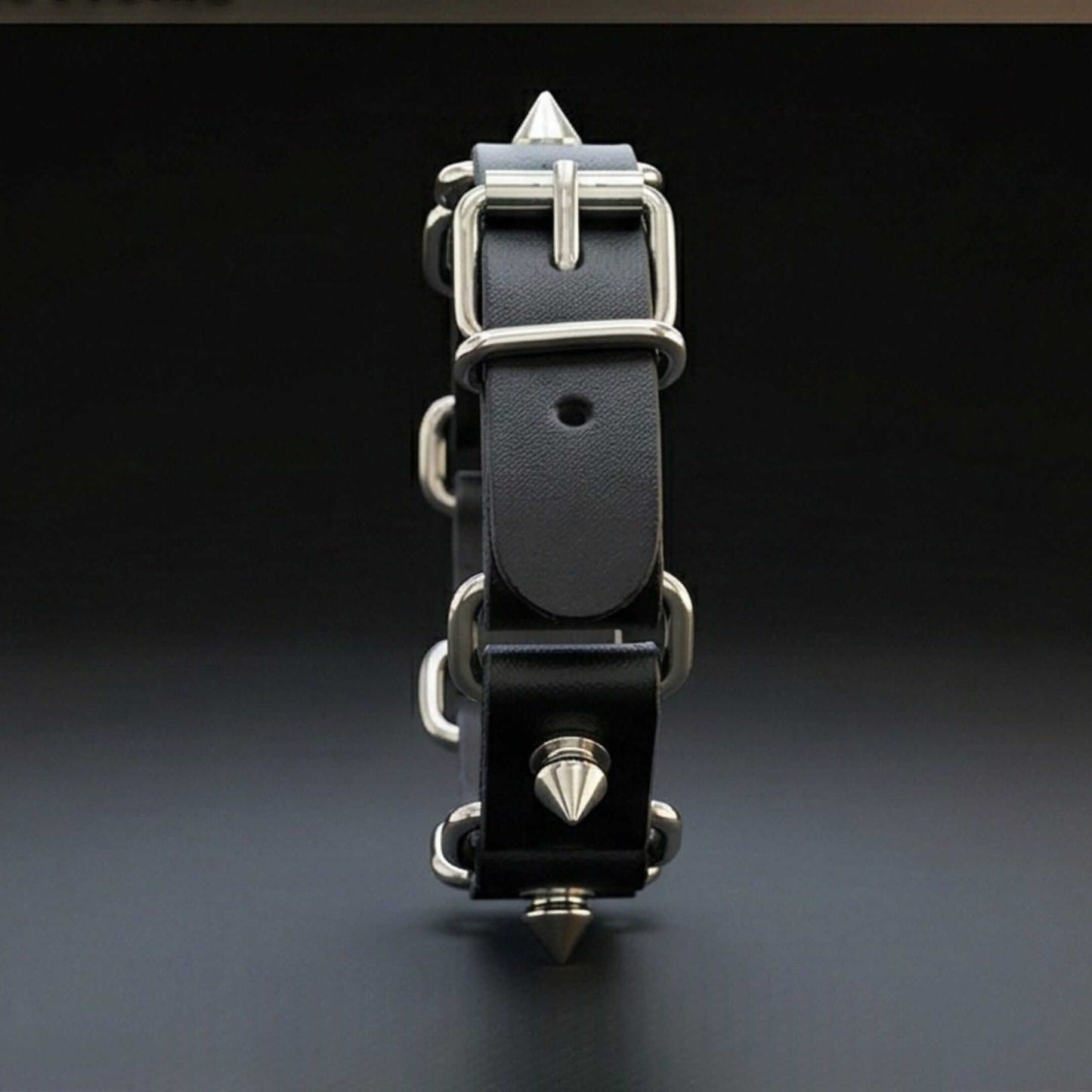 BOLD SPIKED - 23 mm Genuine Leather Adjustable Bracelet for Men & Boys (8 to 9 inch) — Leather Bracelet for Men | THE MEN THING