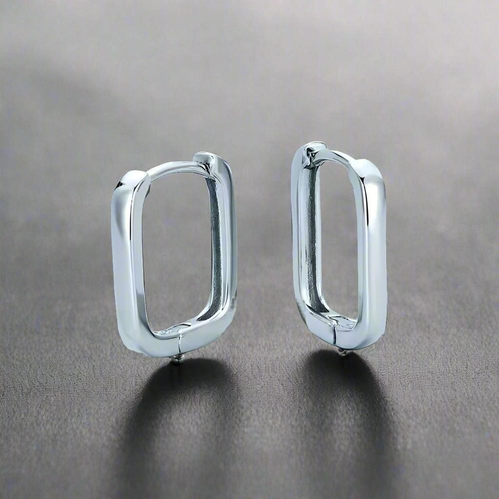 BOXED LINK - 10mm Pure Titanium Steel Hoop Earrings for Men & Boys (2pcs) - THE MEN THING