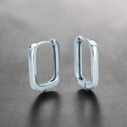 BOXED LINK - 10mm Pure Titanium Steel Hoop Earrings for Men & Boys (2pcs) - THE MEN THING