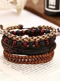BRAVEHEART CUFF - 4 colors Genuine Braided Leather Bracelet Set for Men & Boys (8 inch) - THE MEN THING