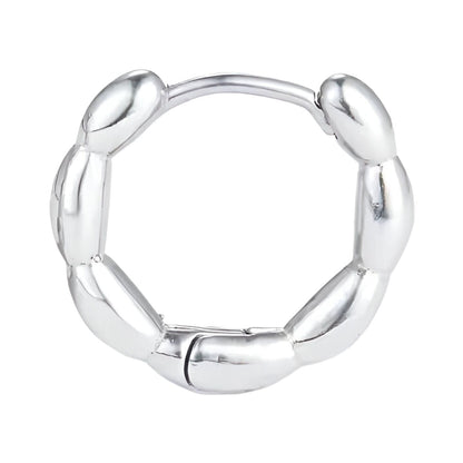 BREEZE CURVE - Titanium Steel Hoop Earrings for Men & Boys (2 Pcs) - THE MEN THING