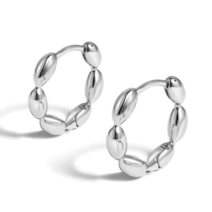 BREEZE CURVE - Titanium Steel Hoop Earrings for Men & Boys (2 Pcs) - THE MEN THING