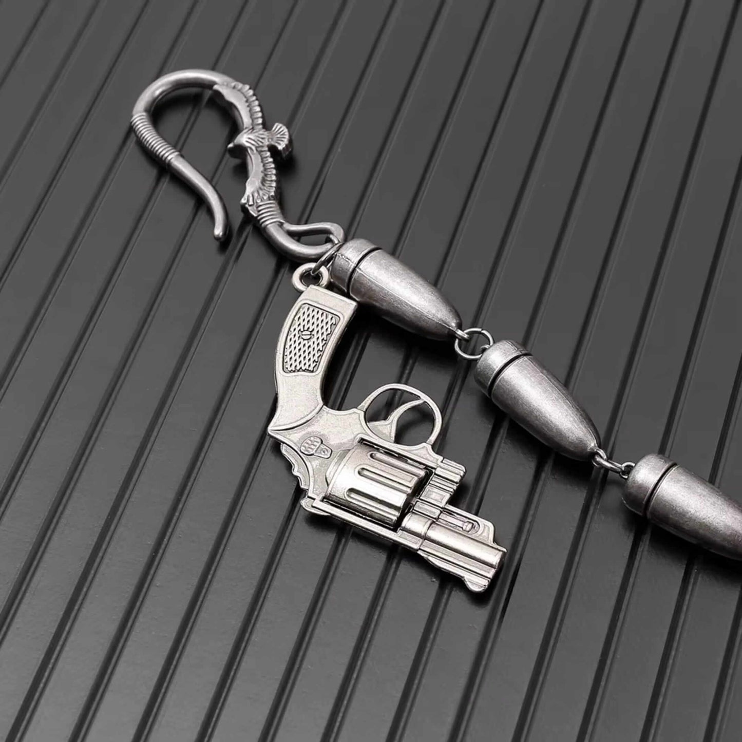BULLET REVOLVER - Antique Steel 13mm Titanium Steel Skull Heavy Biker Chain for Jeans with Lobster Clasps for Men & Boys - 20 inch — Biker Fashion for Men | THE MEN THING