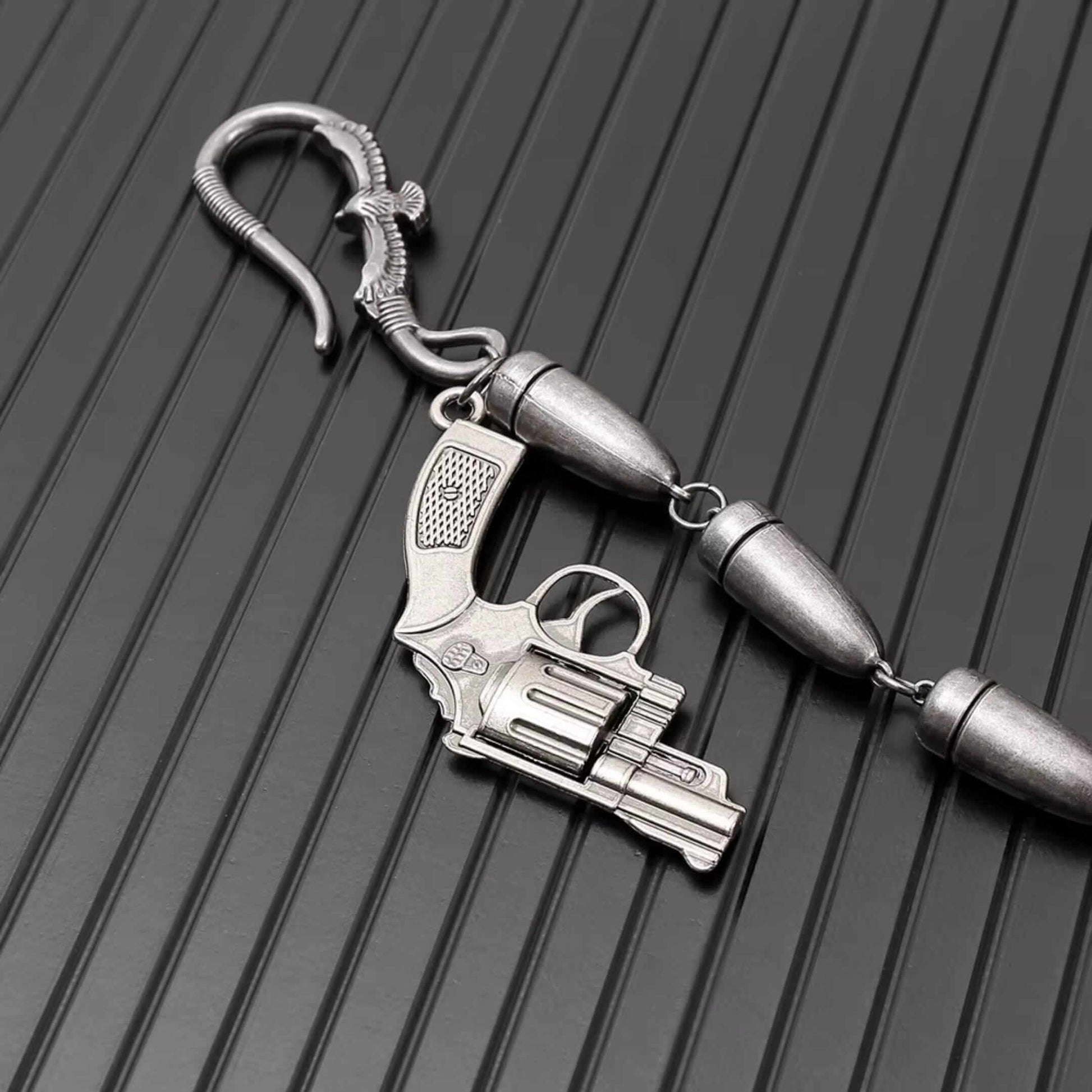 BULLET REVOLVER - Antique Steel 13mm Titanium Steel Skull Heavy Biker Chain for Jeans with Lobster Clasps for Men & Boys - 20 inch — Biker Fashion for Men | THE MEN THING