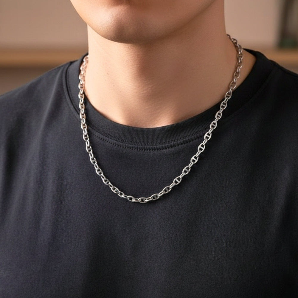 CAELION - 8mm Chain Pure Stainless Steel 23inch for Men & Boys - THE MEN THING