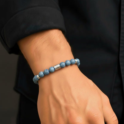 CAELORA - 10mm Beads Bracelet with Natural Stone - Adjustable Bracelet - THE MEN THING