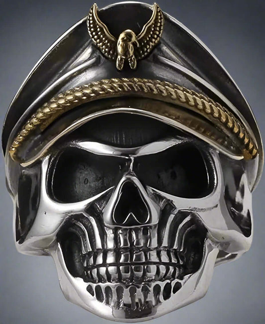 CAPTAIN SKULL -  Pure Titanium Steel Ring - Luxury Collection  (Size : 17,22,25) - THE MEN THING