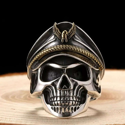 CAPTAIN SKULL -  Pure Titanium Steel Ring - Luxury Collection  (Size : 17,22,25) - THE MEN THING
