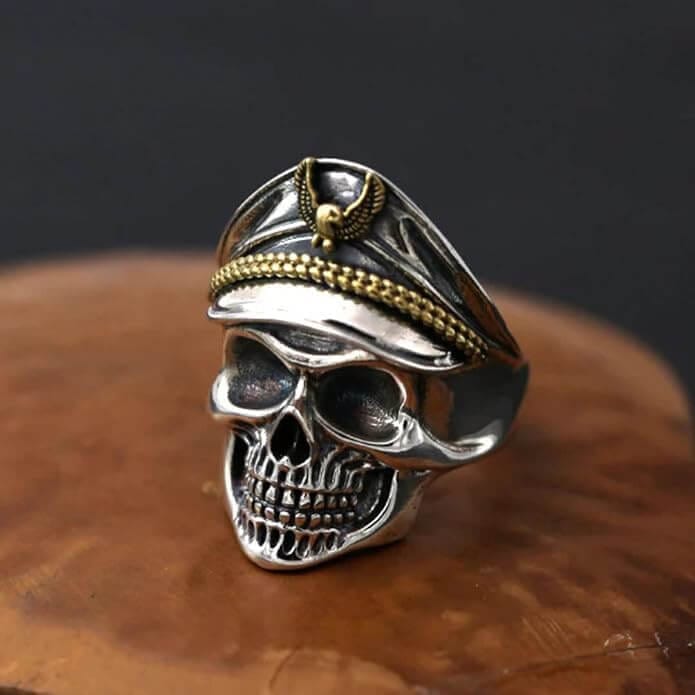 CAPTAIN SKULL -  Pure Titanium Steel Ring - Luxury Collection  (Size : 17,22,25) - THE MEN THING