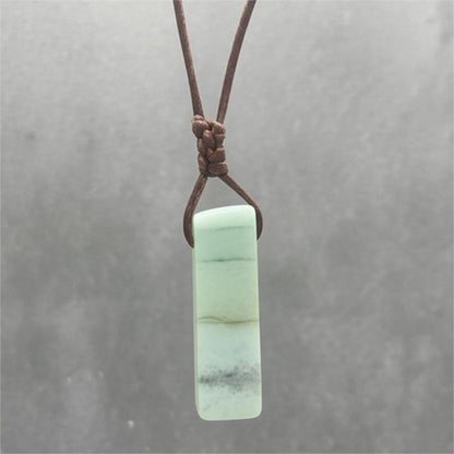 CARIBBEAN CALCITE - Natural Crystal Unshaped Pendant with Adjustable Rope Chain for Men and Boys - THE MEN THING