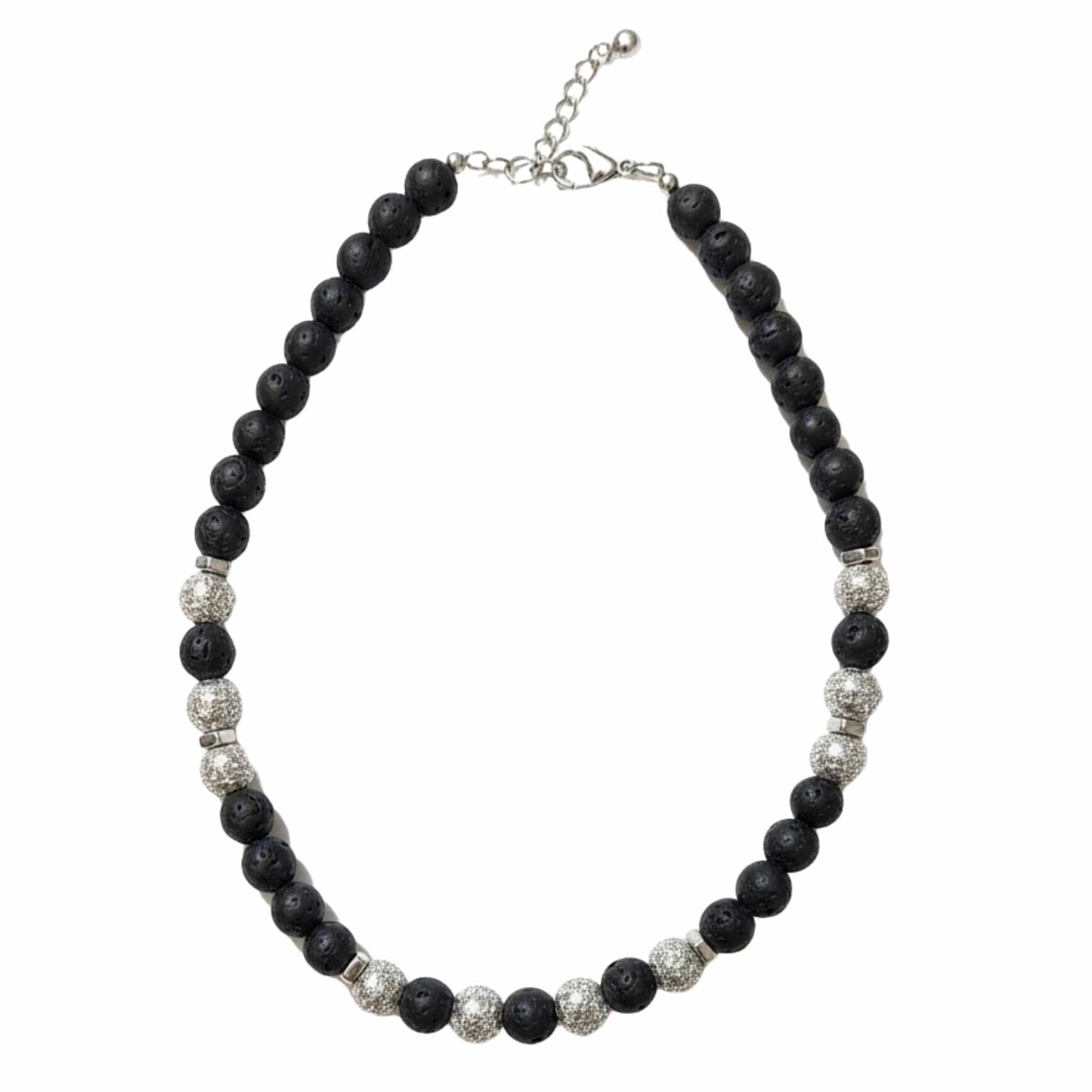 CAVRIEL - 8mm Beads Necklace with Natural Stone Mens & Boys (19-21 inch with adjustable cable chain) - THE MEN THING