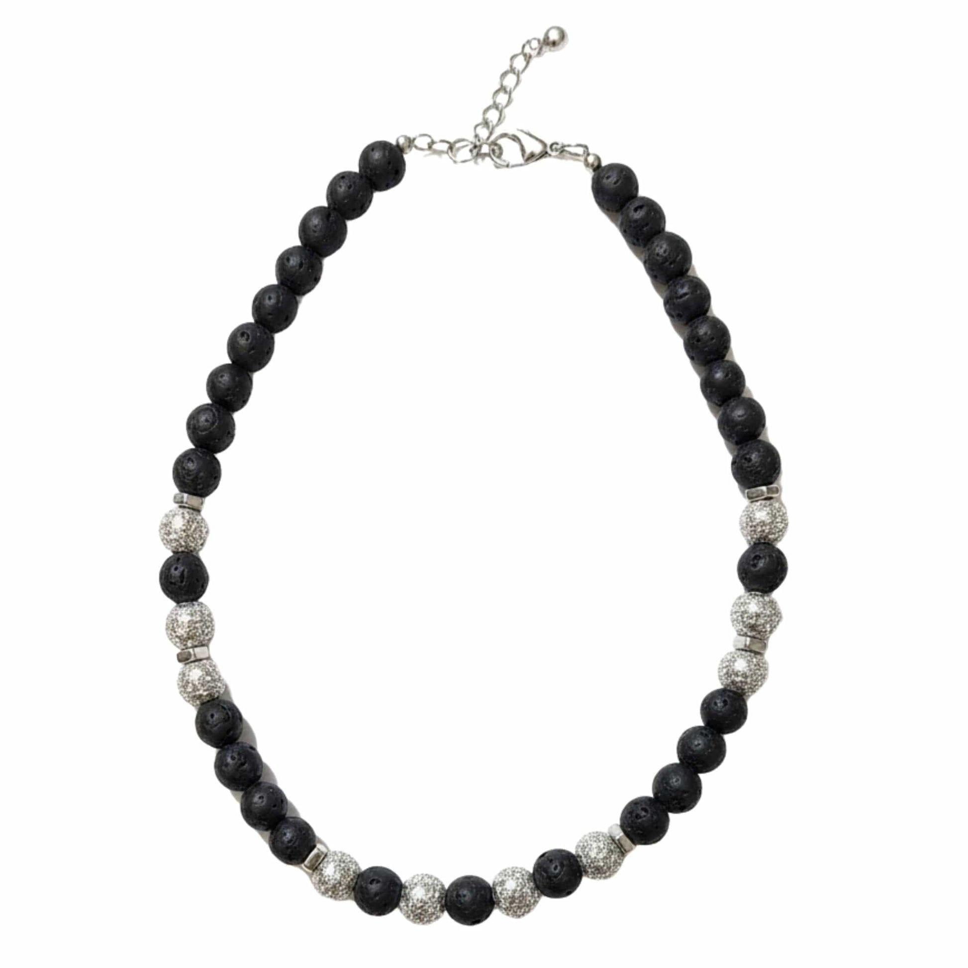 CAVRIEL - 8mm Beads Necklace with Natural Stone Mens & Boys (19-21 inch with adjustable cable chain) - THE MEN THING