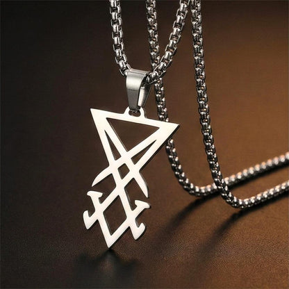 CELESTIAL ARC - Titanium Steel Pendant with 24inch Round Box Chain for Men & Boys - THE MEN THING