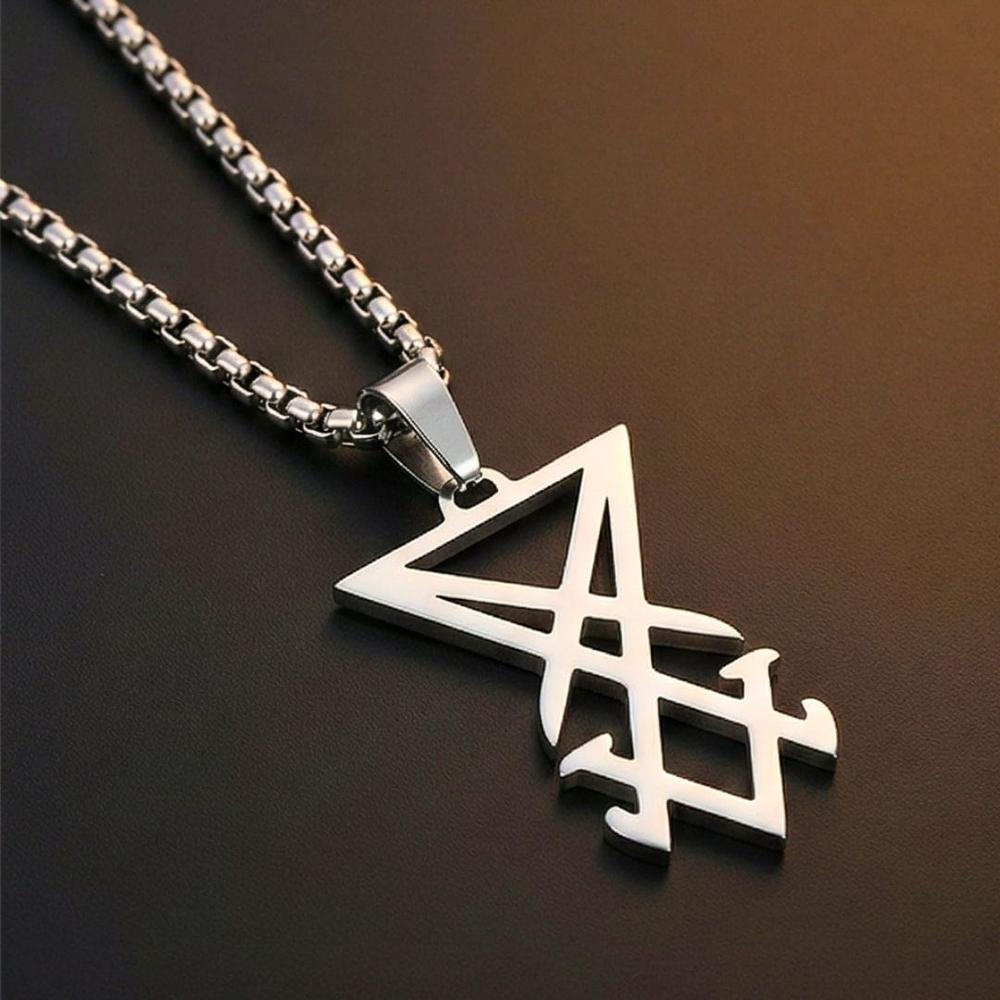 CELESTIAL ARC - Titanium Steel Pendant with 24inch Round Box Chain for Men & Boys - THE MEN THING