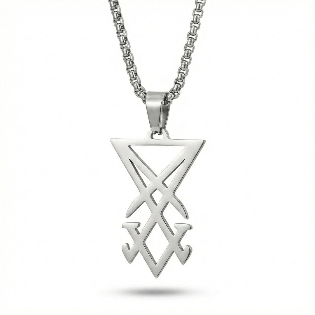 CELESTIAL ARC - Titanium Steel Pendant with 24inch Round Box Chain for Men & Boys - THE MEN THING